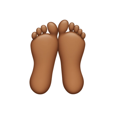 2 brown feet
