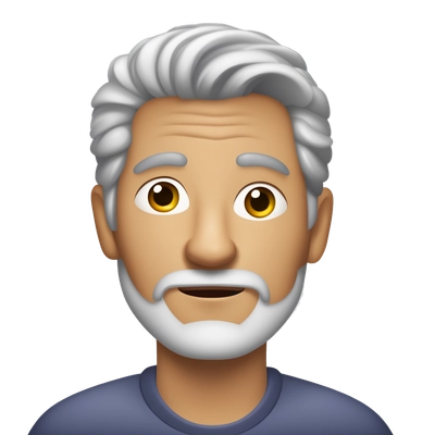 68-year old man with grey hair and goatee