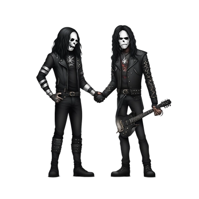 A black metal artist and an ordinary rock musician shake hands