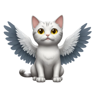 a cat with wings