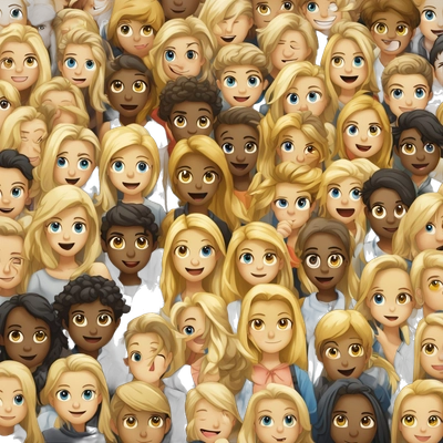 a crowd of blond students
