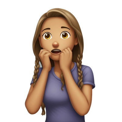 a girl chocking herself 