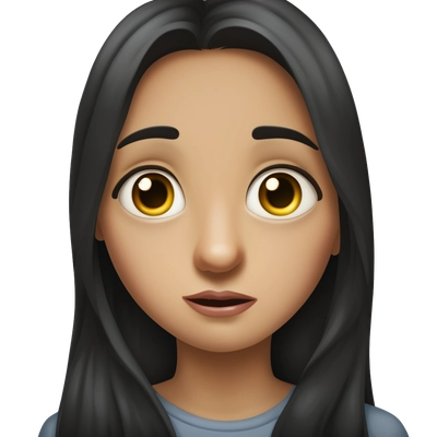a girl with dark long hair has tears running from her eyes