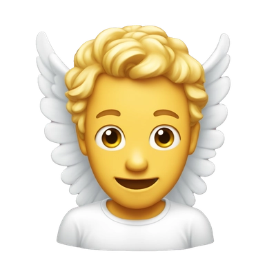 A joking angel face 