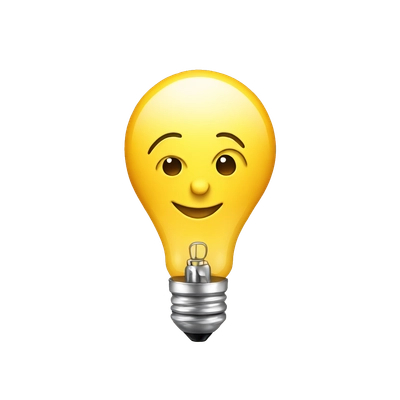 
A light bulb with a cheerful expression reads a book