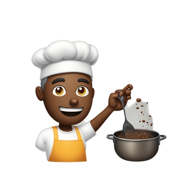 a man cooking a poo