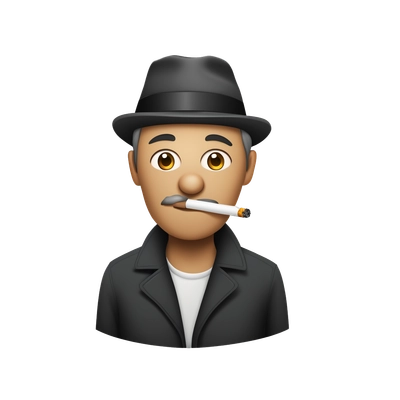 a man smokes a cigarette