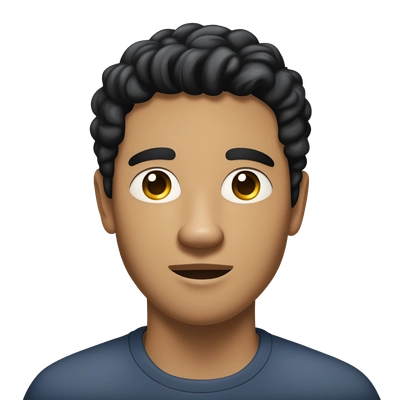 A man with black hair and light skin