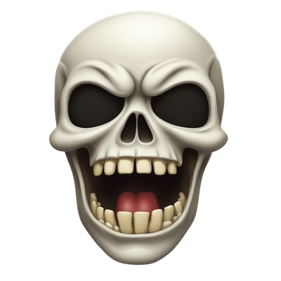 a scary skull that screams in agony