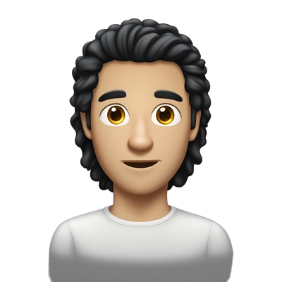 A white man with black hair
