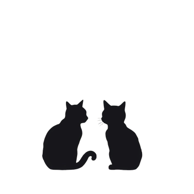 a window, a light is shining from it, on the window sill is the silhouette of a sitting cat.