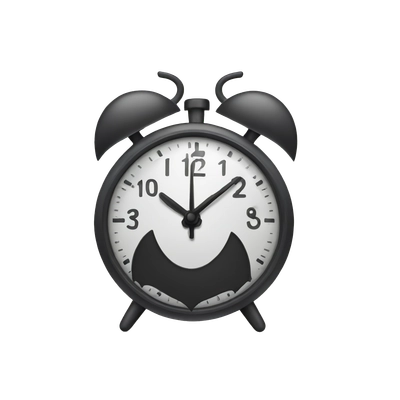 Alarm clock with a bat