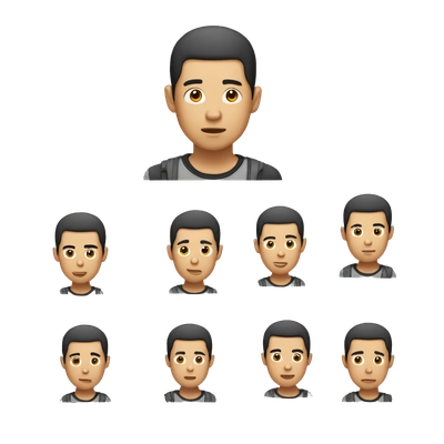 asian guy with buzz cut
