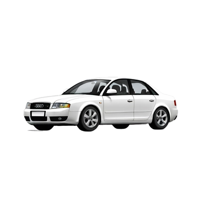 audi a4 white old style comic