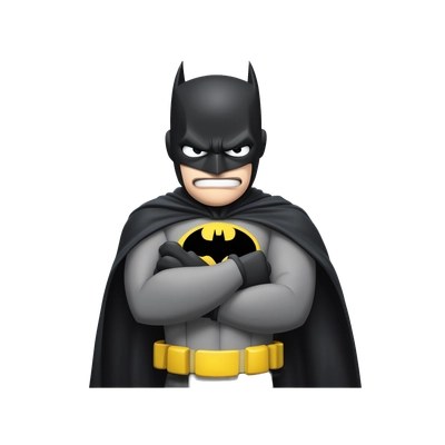 Batman choking himself with his hands