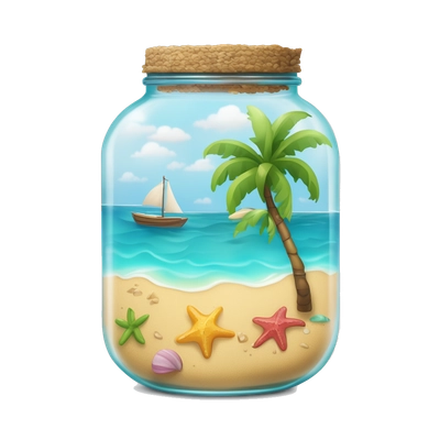 Beach inside jar