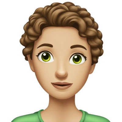 beautiful woman brown hair green eyes