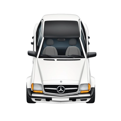 big white mercedec car
