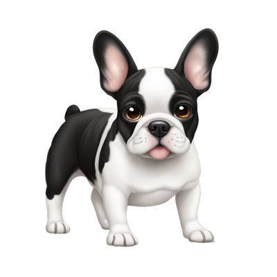 Blach and white french bulldog stay for all size 