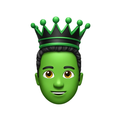 black and green crown
