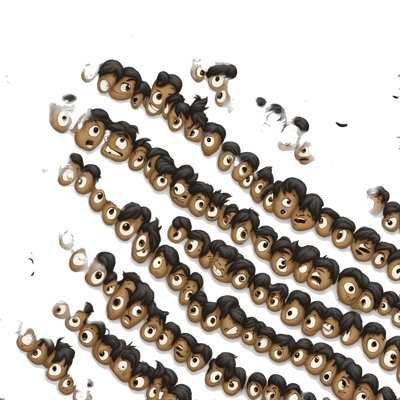 black foot with eyes