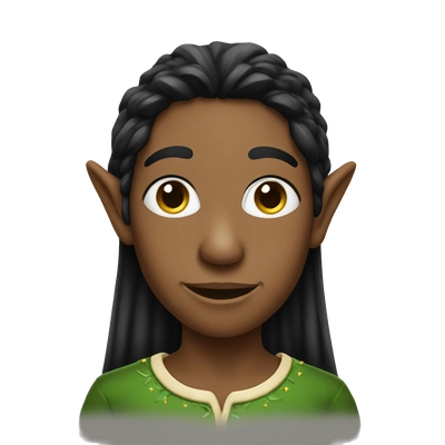 Black hair elf