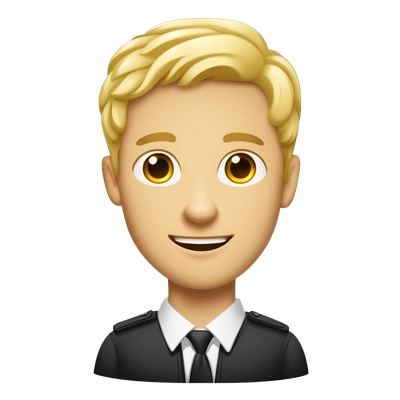 Blonde man gets his first profession 