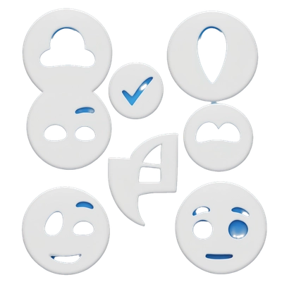 blue circle having white checkmark on it with with cutted sides of circle
