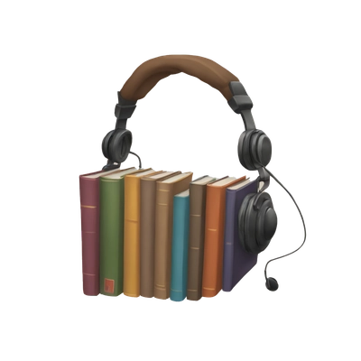 books ans headphones aesthetic 