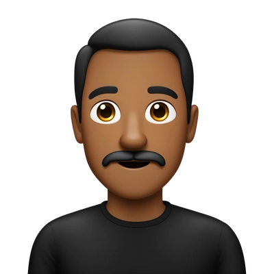 Brown Mustache man with black shirt