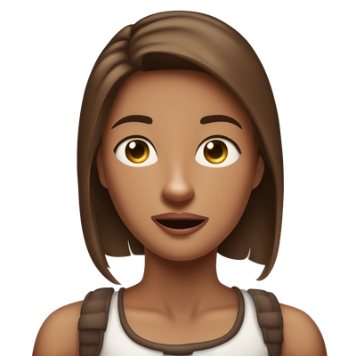 choking urself emoji girl with brown hair