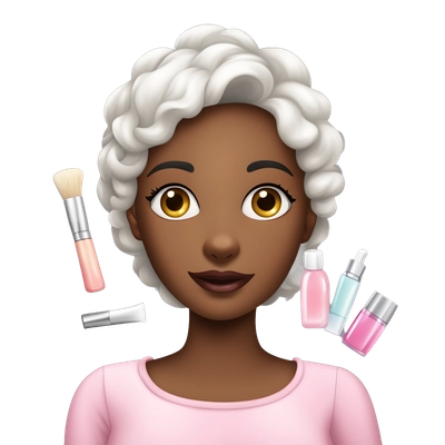 Clean girl with cosmetics 