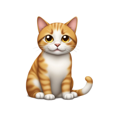 Create Apple-style emojis with a cat Pushin who sits cutely