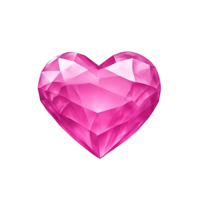 Create pink crystal heart