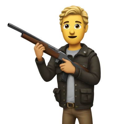 Curt Kobain with shotgun
