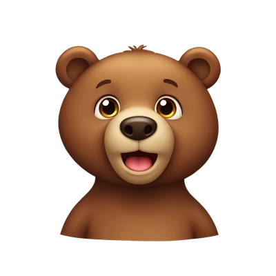 cute brown bear with hear eyes 