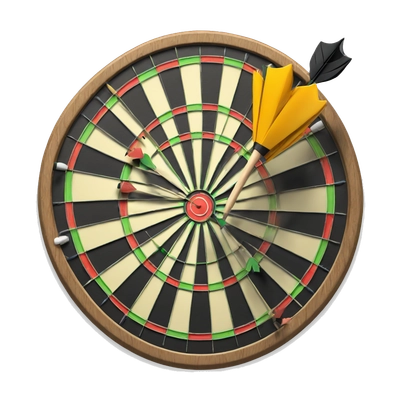 darts with an arrow in the center