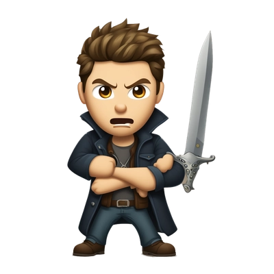 Dean Winchester with a dagger is really angry