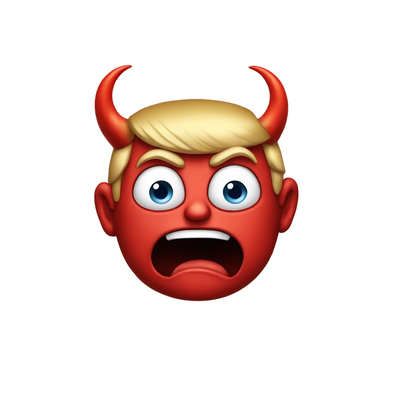 Donald Trump with Devil horns