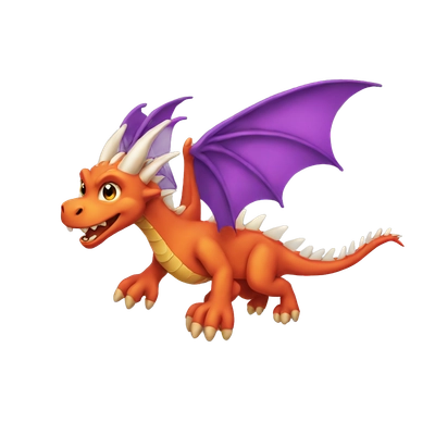 Dragon who fly with rocket