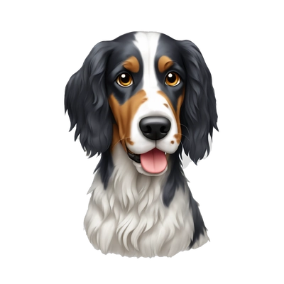 english sports dog, setter, tricolor

