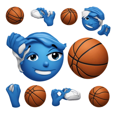 full blue basketball