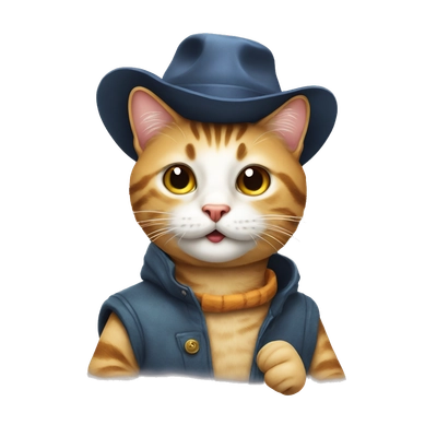 funny cat with hat