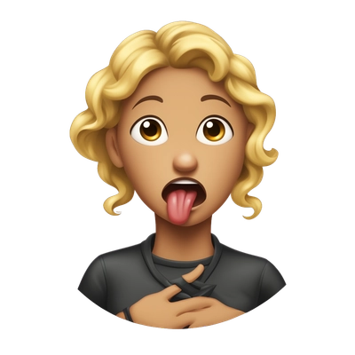 Generate a emoji choking herself
