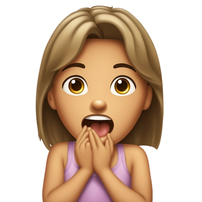 Girl choking herself
