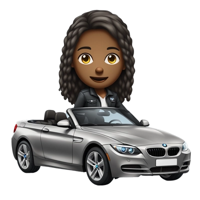 Girl drive a bmw