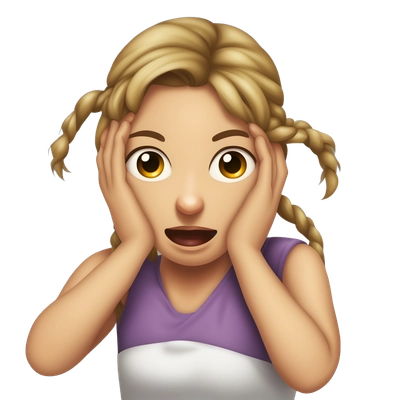 Girl strangling herself
