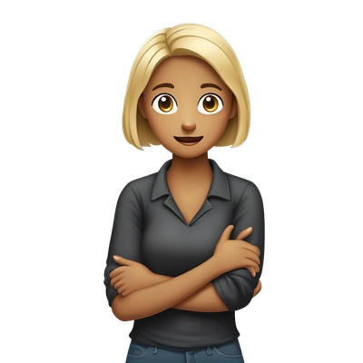 Girl with her arms crossed holding her neck 
