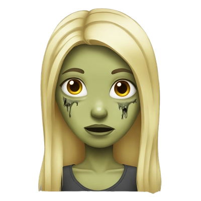 girl zombie with blonde hair