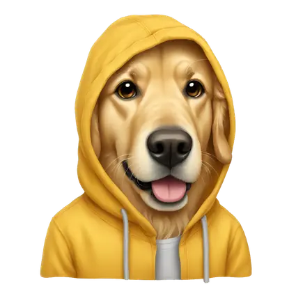 golden retriever with hoodies